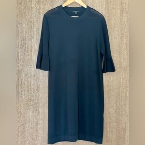 COS Dark Blue Bell Sleeve Dress